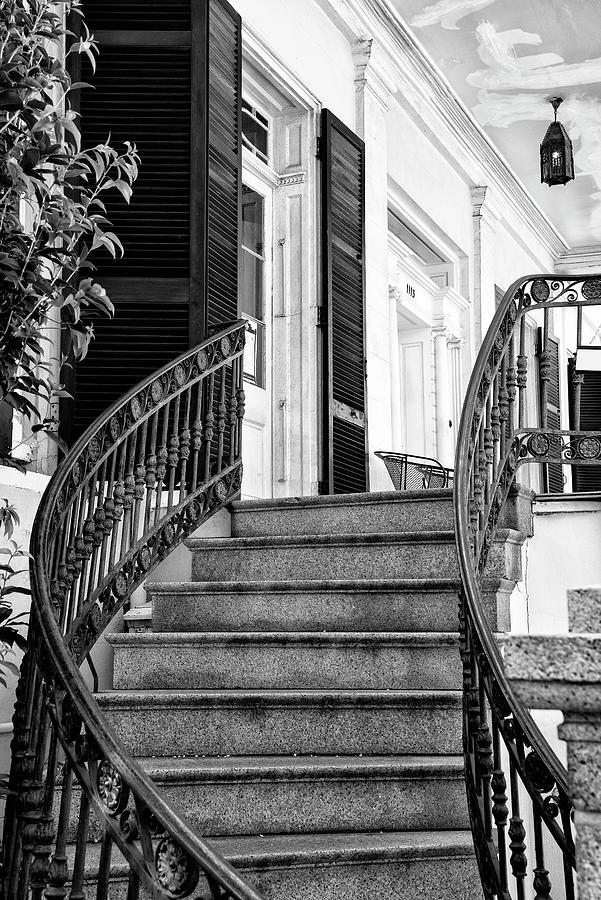 Black NOLA Series - Colonial Staircase Photograph by Philippe HUGONNARD