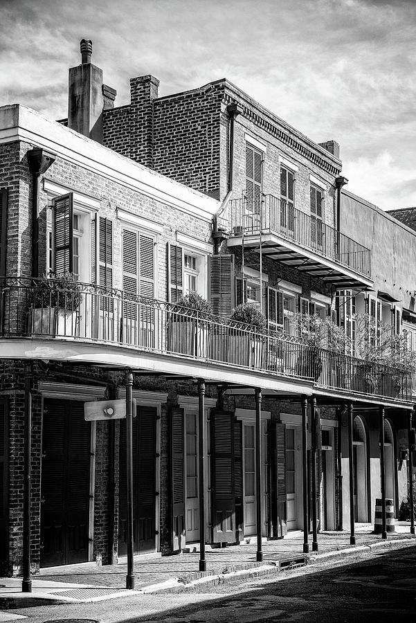 Black NOLA Series - New Orleans Balcony Photograph by Philippe HUGONNARD