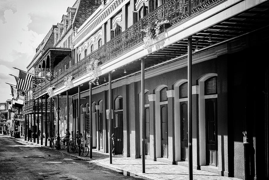 Black NOLA Series - Old Traditional Facades Photograph by Philippe HUGONNARD