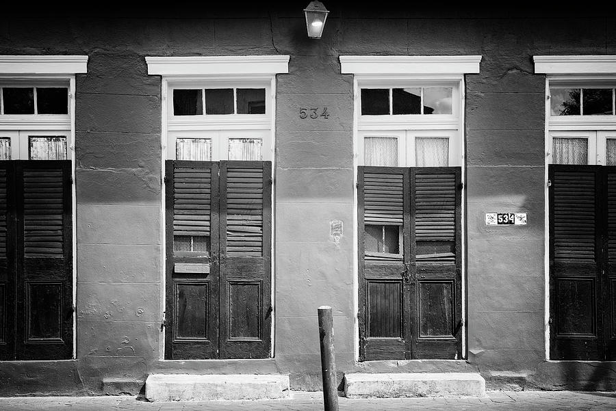 Black NOLA Series - Shutters Closed Photograph by Philippe HUGONNARD