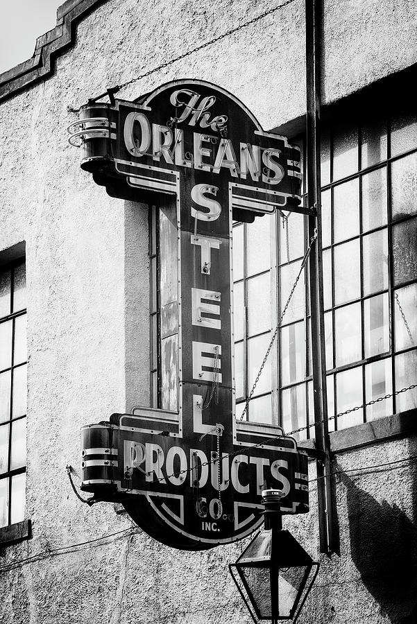 Black NOLA Series - The Orleans Steel Photograph by Philippe HUGONNARD