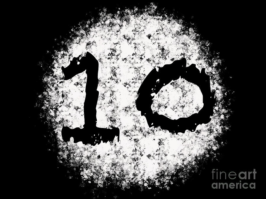 Black Number 10 Design Digital Art by Douglas Brown - Fine Art America