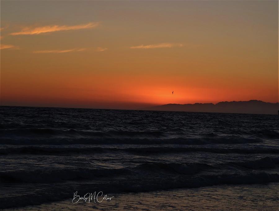 Black Ocean Sunset Photograph by Beverly M Collins