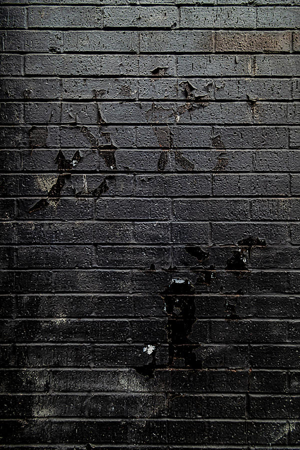 Black Painted Brick Wall Photograph by Robert Ullmann - Fine Art America