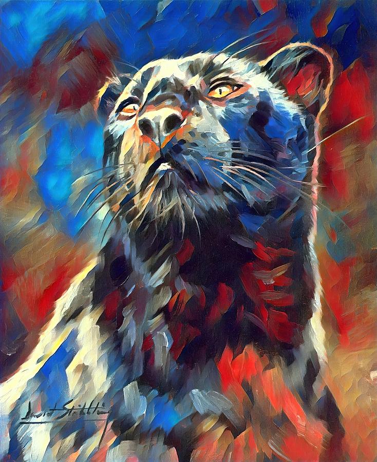 Black Panther. Altered Images Painting by David Stribbling