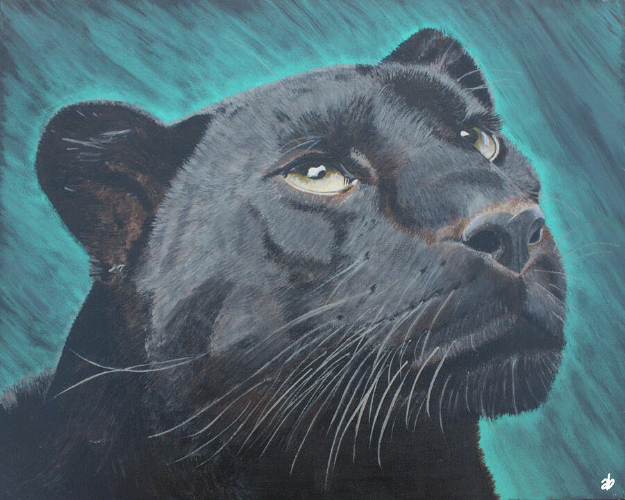 Black Panther Painting by Angela Brunson Black Panther Painting by Angela Brunson