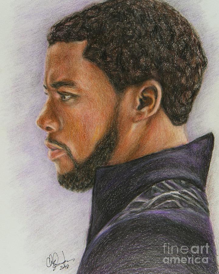 Black Panther / Chadwick Boseman Drawing by Christine Jepsen