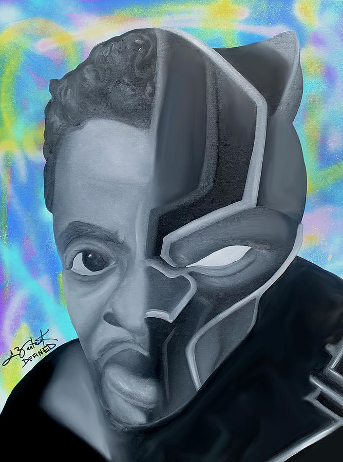 Black Panther Forever Painting by Chelsea VanHook