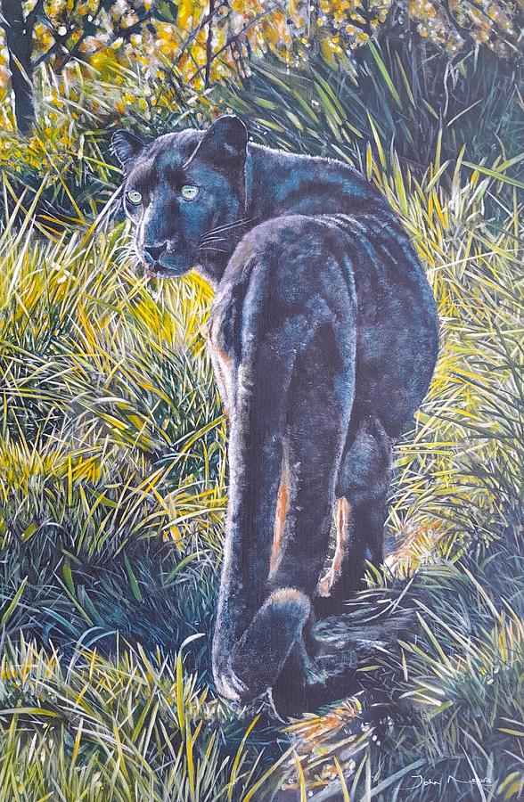 Black Panther Painting by John Neeve