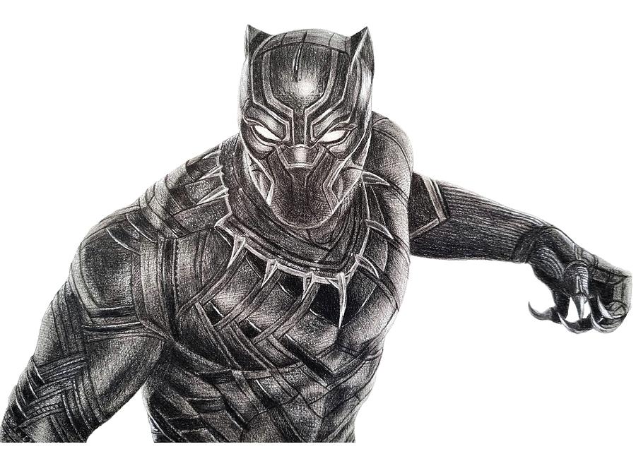 Cute Black Panther Drawing - Black Panther - Sticker | TeePublic-saigonsouth.com.vn