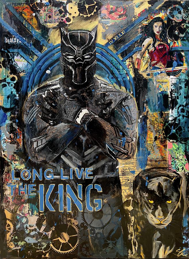 Black Panther Painting By Sara Kissing Fine Art America