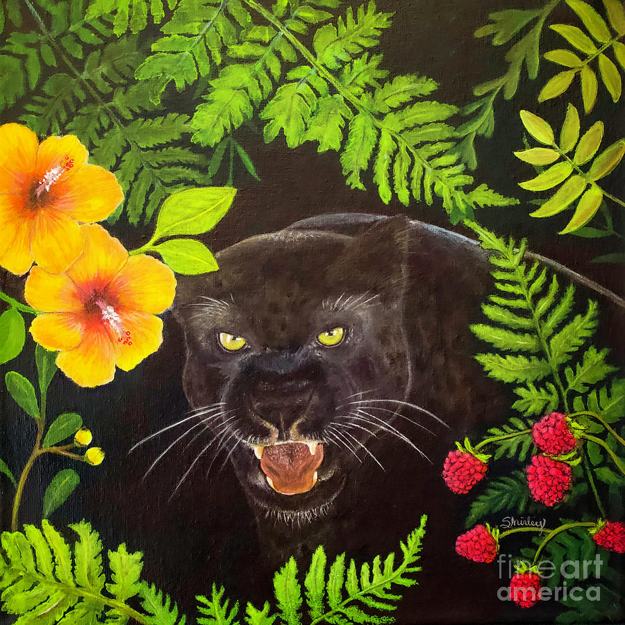 Black Panther Painting by Shirley Dutchkowski