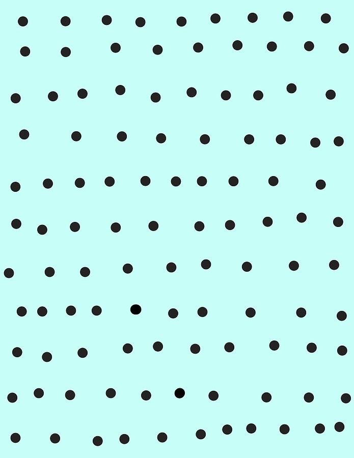 Black Polka Dot Mint Digital Art by Ashley Rice