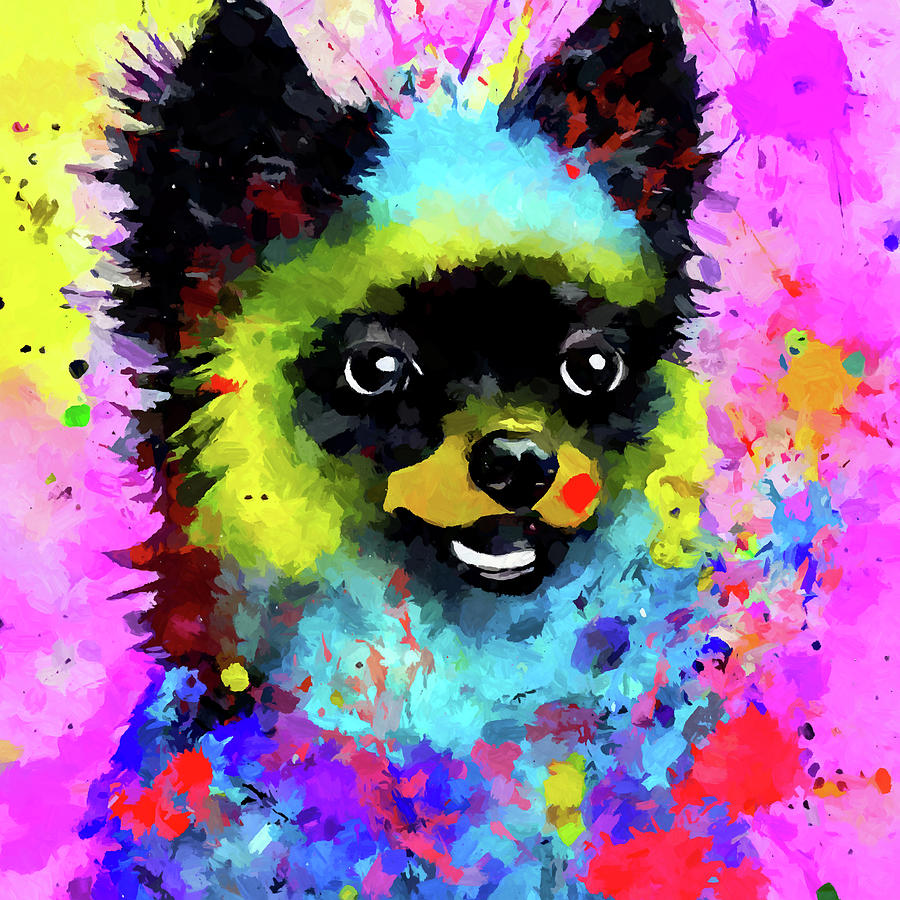 Black Pomeranian 2 Painting by Chris Butler - Fine Art America