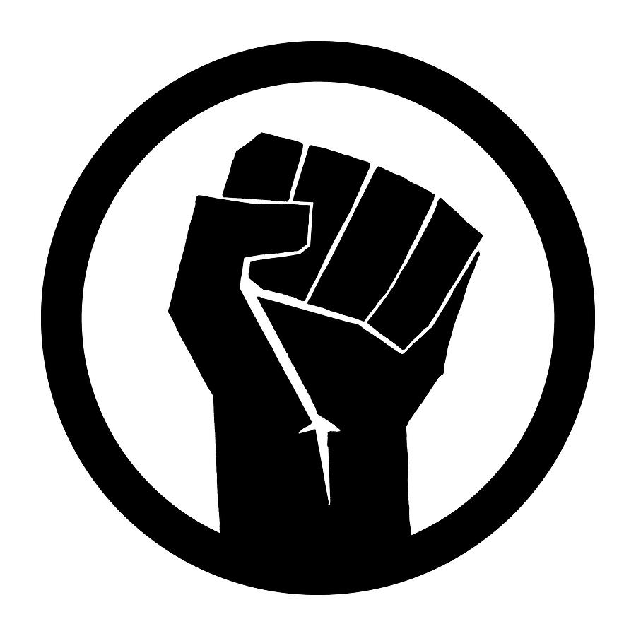 Black Power Fist with Circle, Vintage 1971 Oakland California, BLM