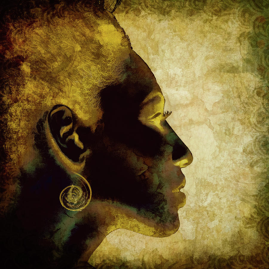 Black Profile Digital Art by Barbara Mierau-Klein - Fine Art America