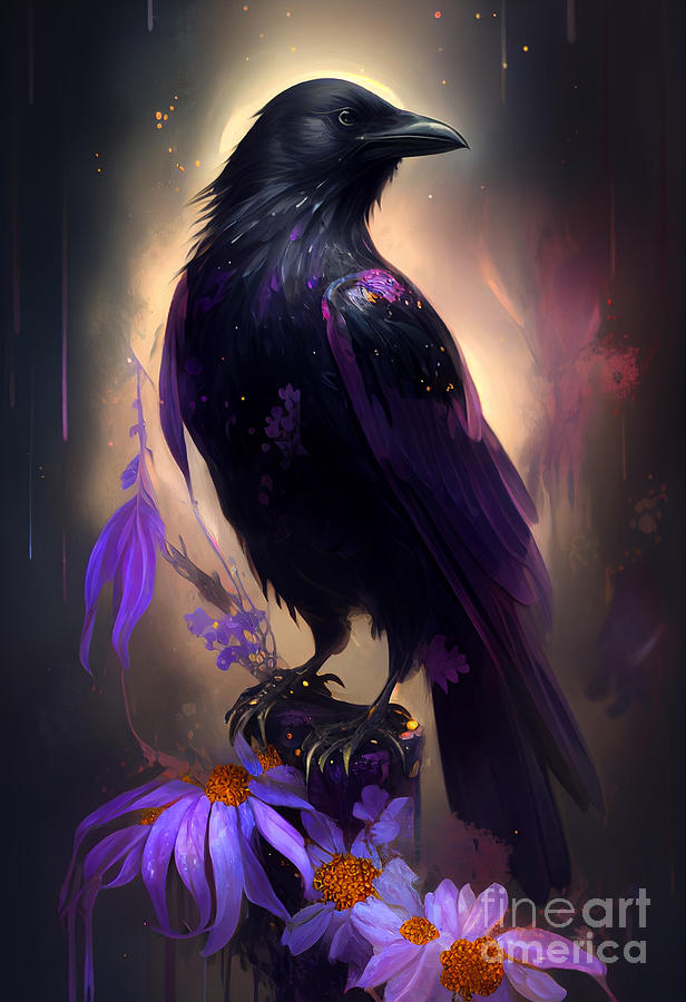 Black Raven Raven Digital Raven Raven Art Crow Crow Digital Art Crow Painting Crow With