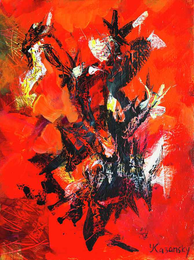 Black Red Abstract by Yulia Kazansky Black Red Abstract by Yulia Kazansky