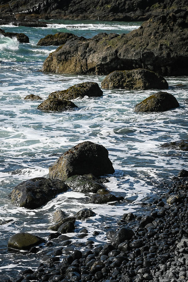 Black Rocks at Yaquina Head Photograph by Brian Orion