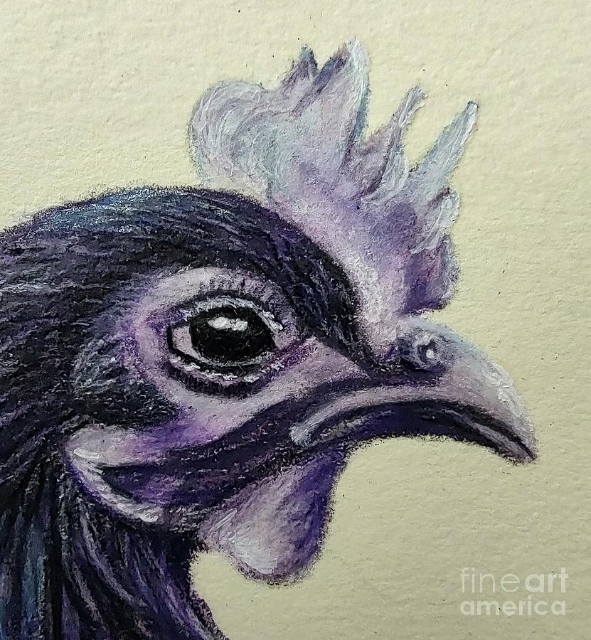 Black Rooster Face Painting by Linda Eversole - Fine Art America