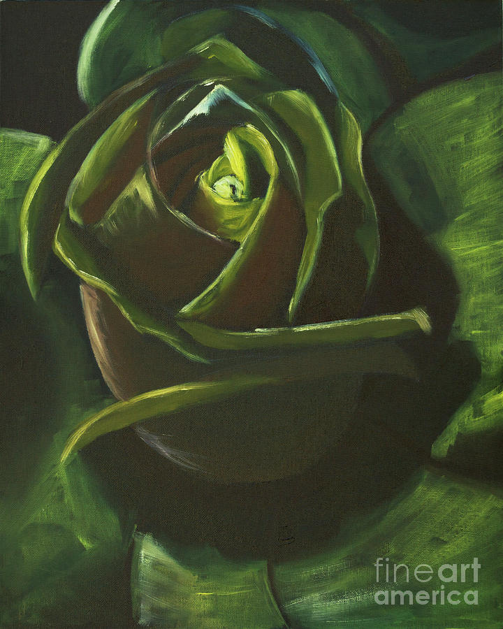 Black Rose Painting by Brady Burgener