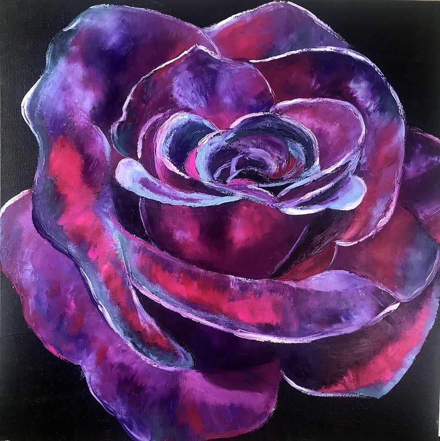 Black rose Painting by Yuliia Stelm | Fine Art America