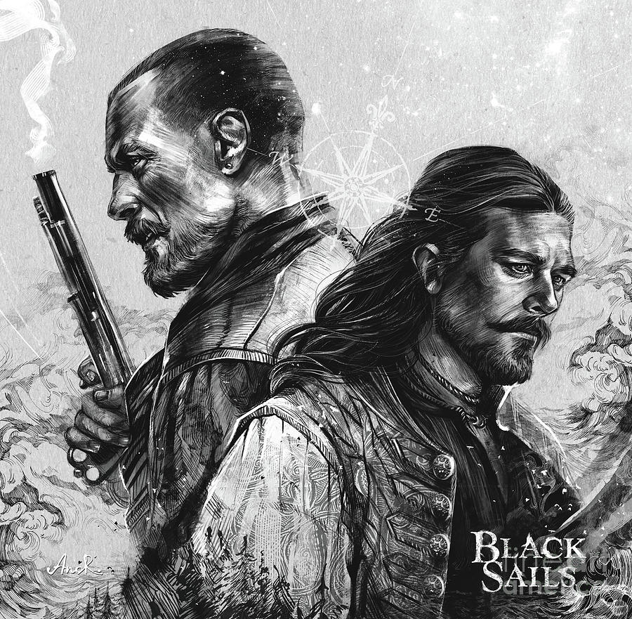 Black Sails 2 Drawing by Tatiana Anor - Fine Art America