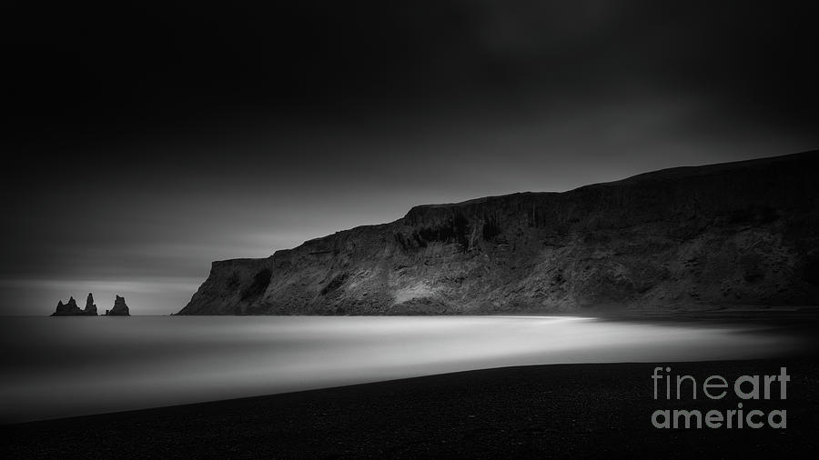 Black Sand Beach Photograph by Doug Sturgess