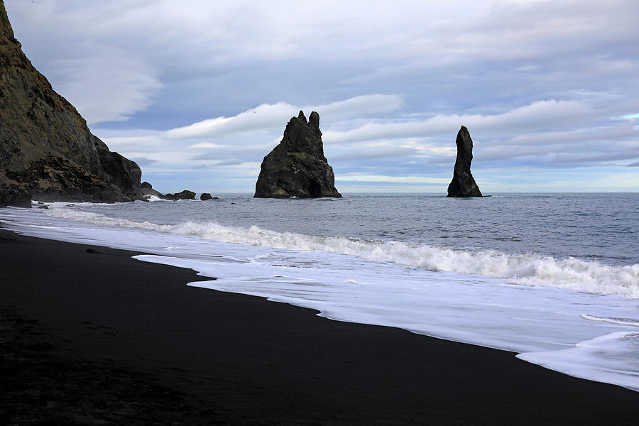 Black Sand Beach - Vik, Iceland Photograph by Richard Krebs