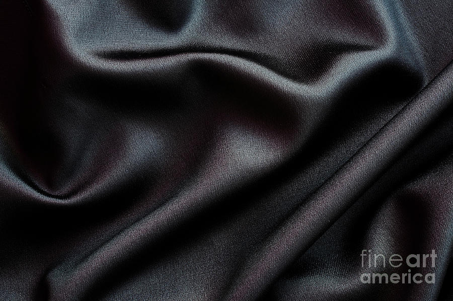 Black satin Photograph by Delphimages Photo Creations