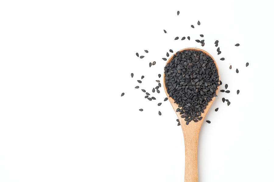 Black Sesame Seeds Photograph by Koosen