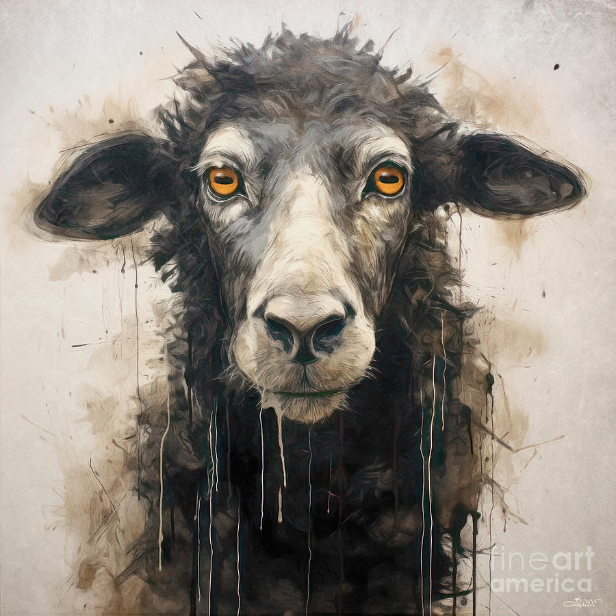 Black Sheep Digital Art by Jutta Maria Pusl