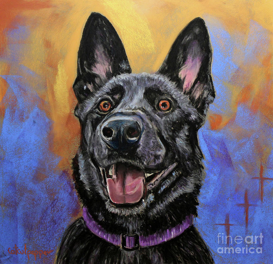 Black Shepard Pastel by Cat Culpepper - Fine Art America