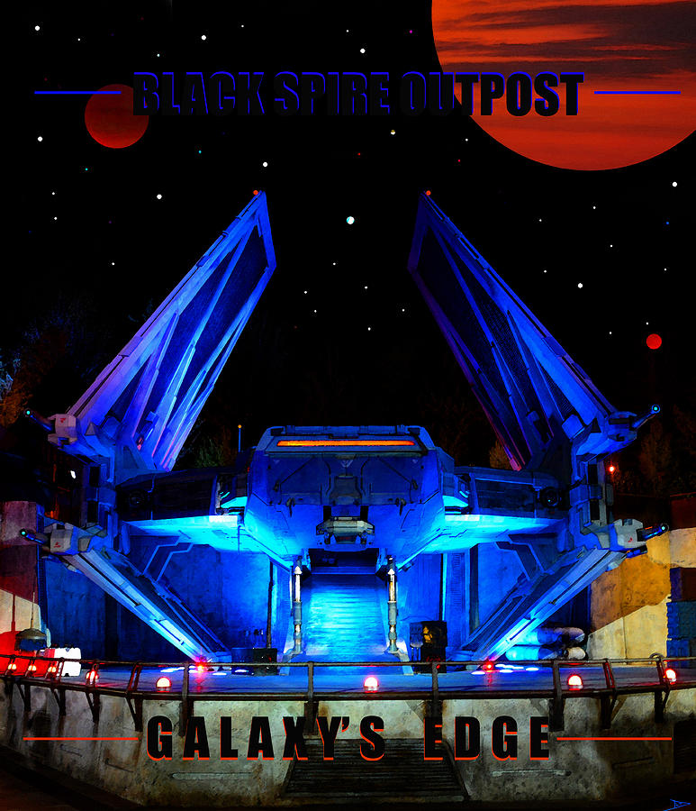 Black Spire Outpost poster work A Mixed Media by David Lee Thompson
