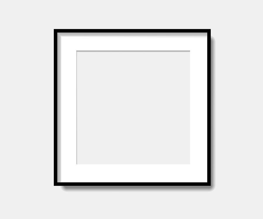 Black Square Frame Drawing by Amtitus