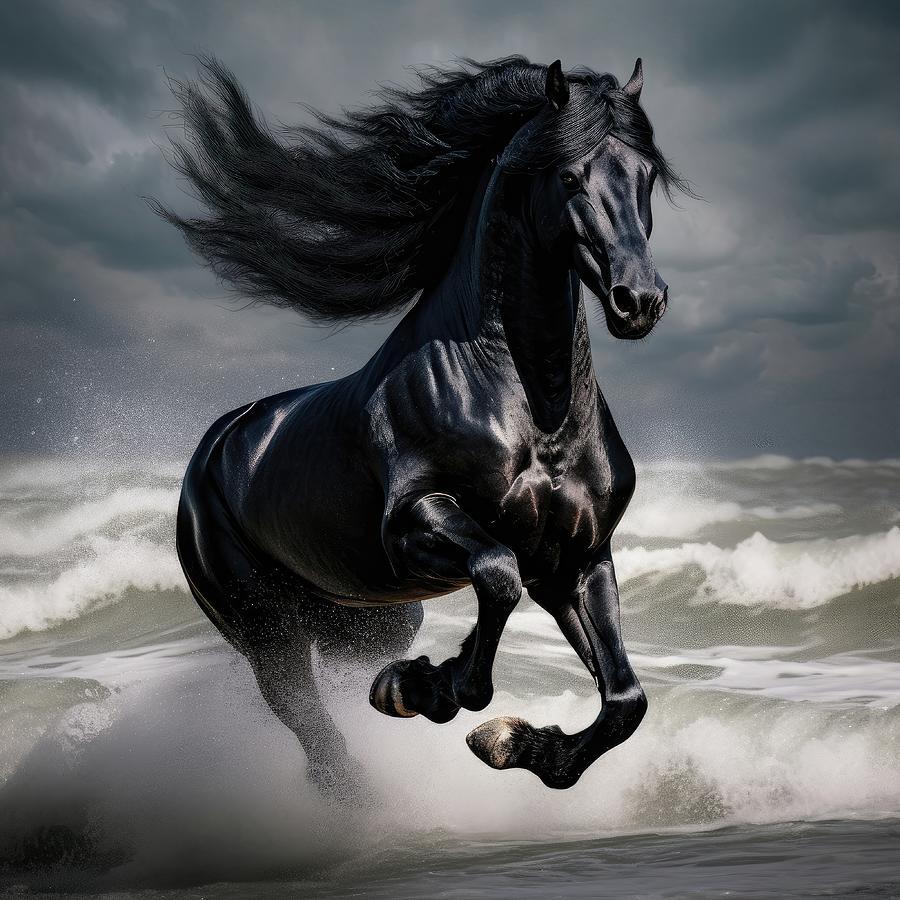 Black Stallion Digital Art by Massimiliano Leban - Fine Art America