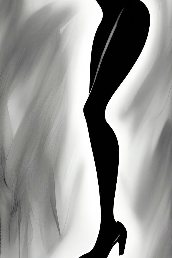 Black Stockings Digital Art by Michelle Hoffmann