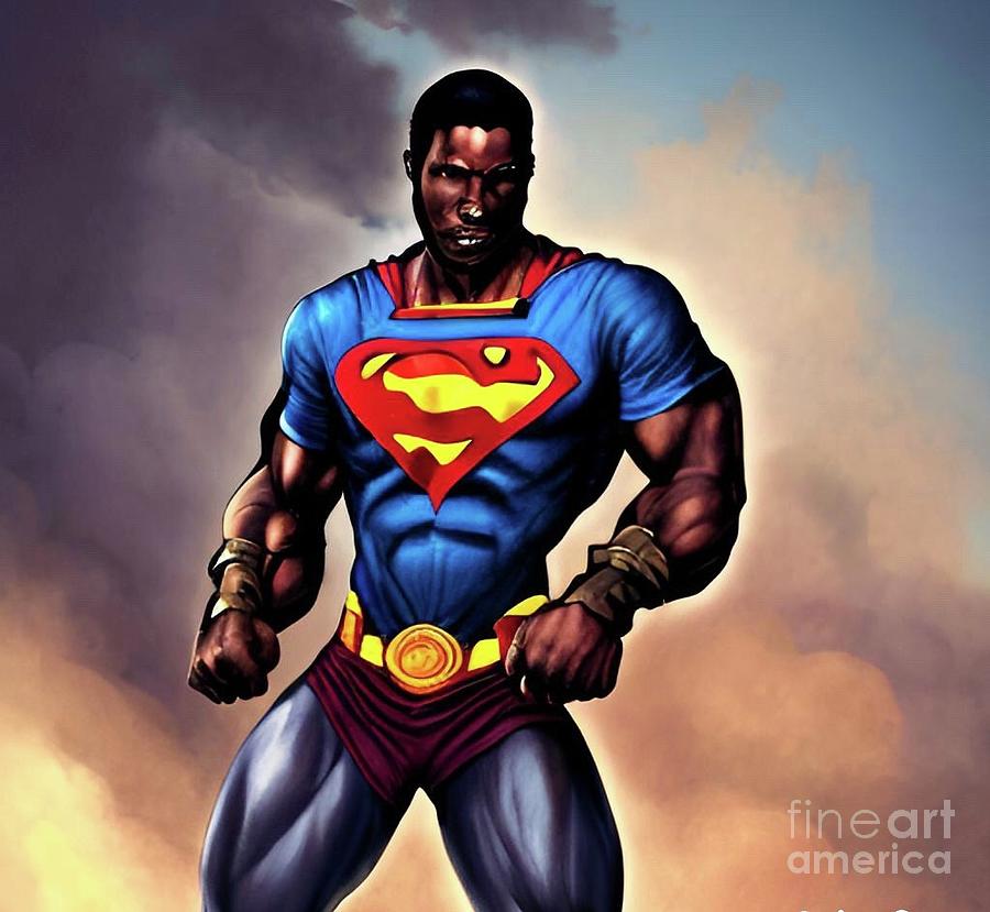 Black Superman 1 Painting by Ernest Black - Fine Art America