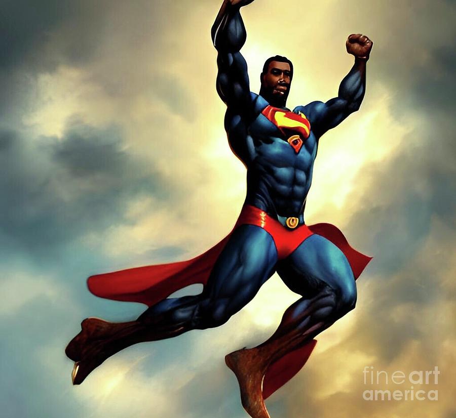 Black Superman 3 Painting by Ernest Black - Fine Art America