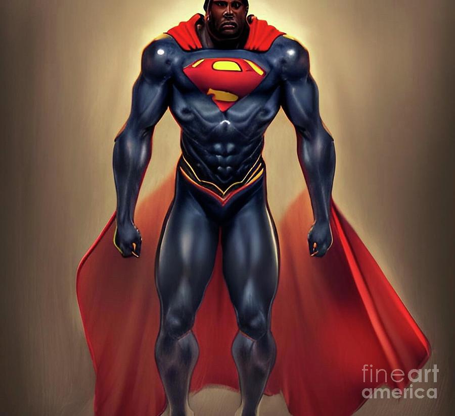 Black Superman 5 Painting by Ernest Black - Fine Art America