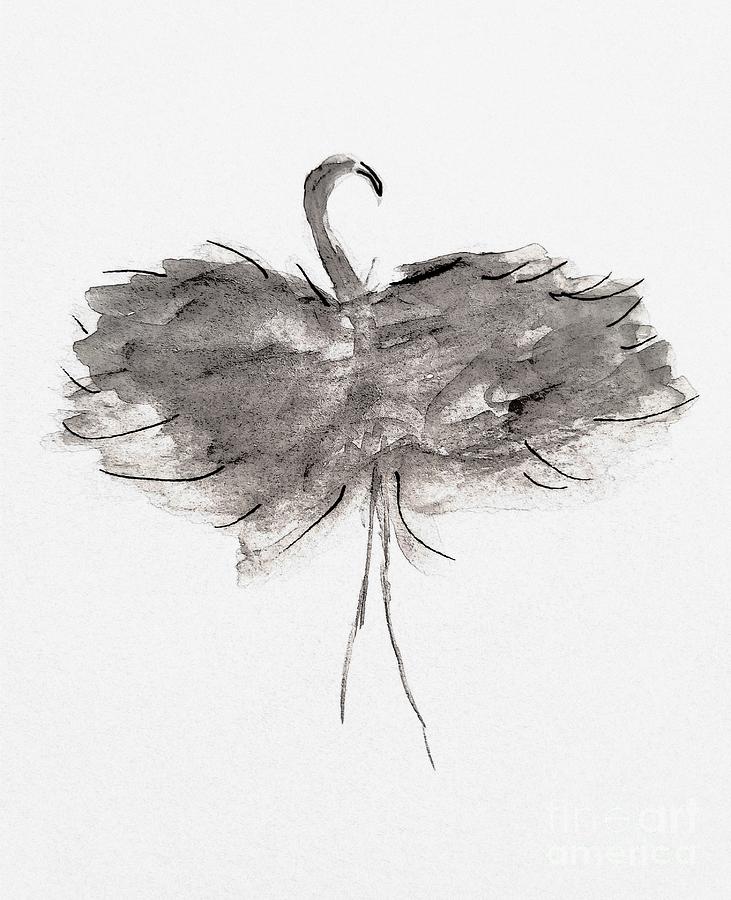 Black Swan Painting by Margaret Welsh Willowsilk