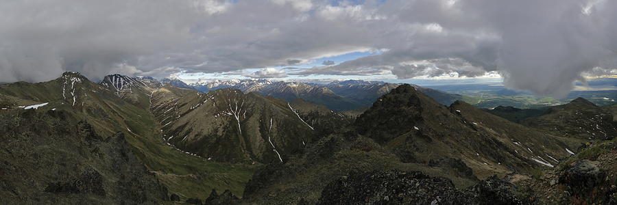 Mountain Photograph - Black Tail Rocks Summit Panorama by Chris Christensen