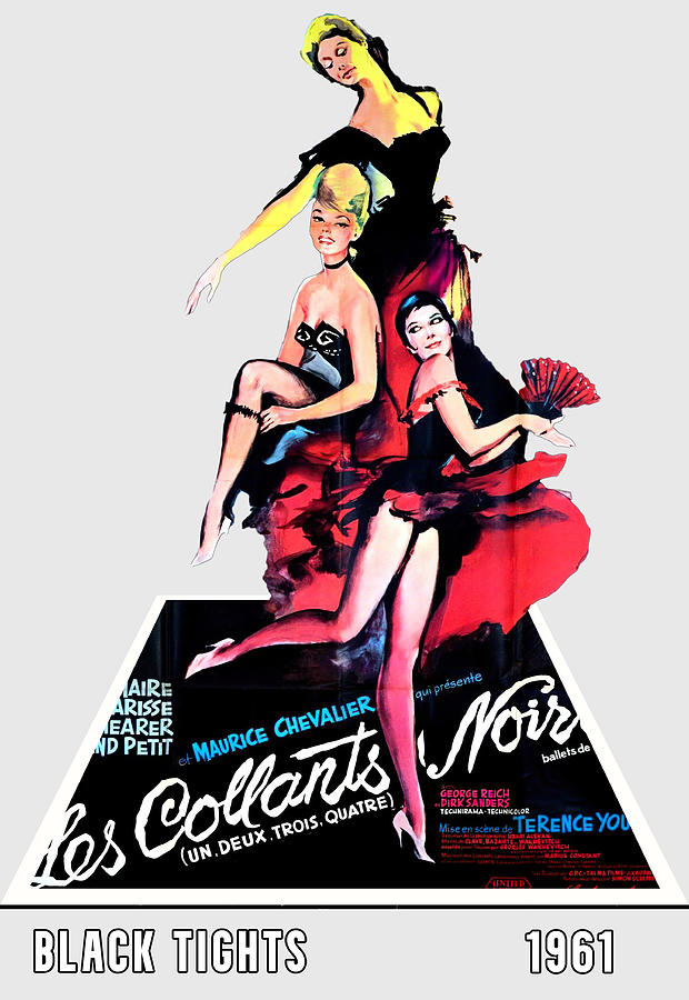Vintage Mixed Media - Black Tights movie poster in 3d. by Movie World Posters