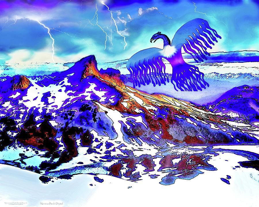 Black Tusk Thunderbird Digital Art by Norman Brule