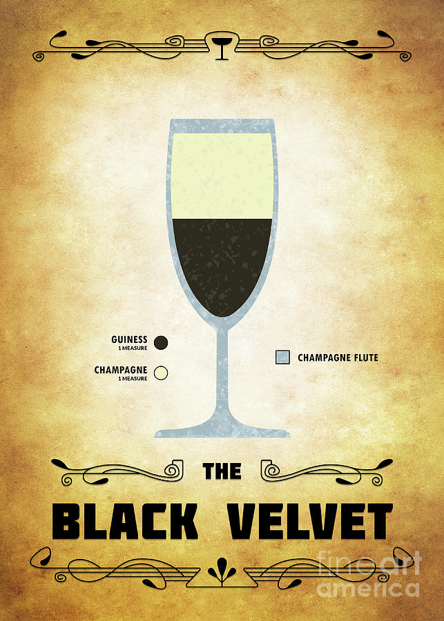 Black Velvet Cocktail - Classic Digital Art by Bo Kev