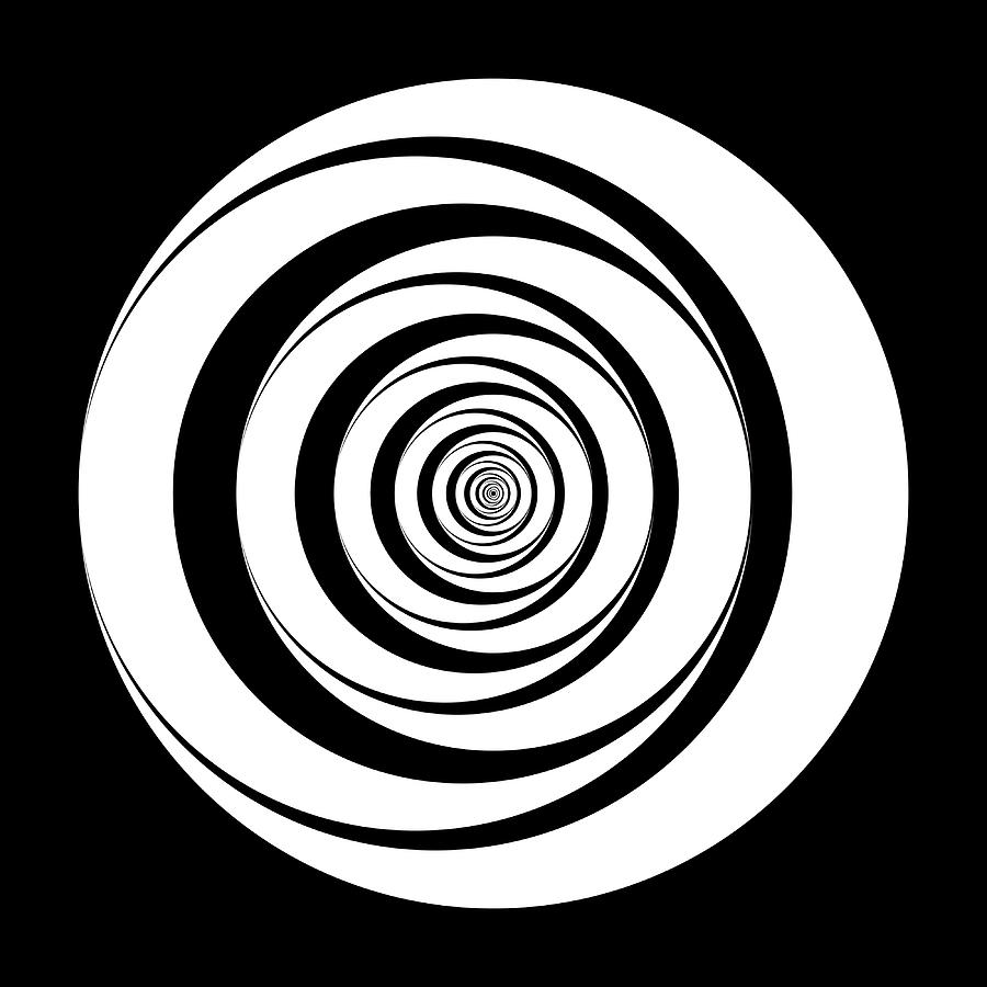 Black White Circles Sixties Optical Illusion Painting by Oliver Morris ...