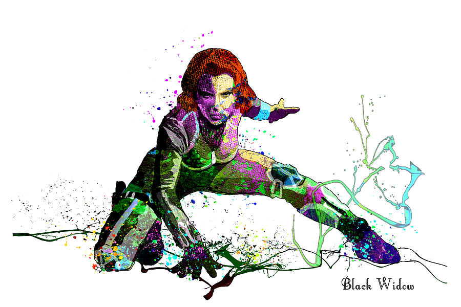 Black Widow Mixed Media - Black Widow 02 by Miki De Goodaboom