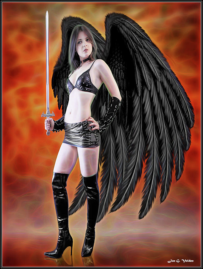 Black Wings Silver Sword Photograph by Jon Volden