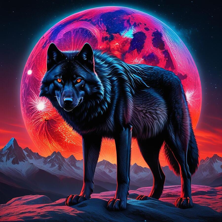 Black Wolf Digital Art by DreamForge Designs - Fine Art America