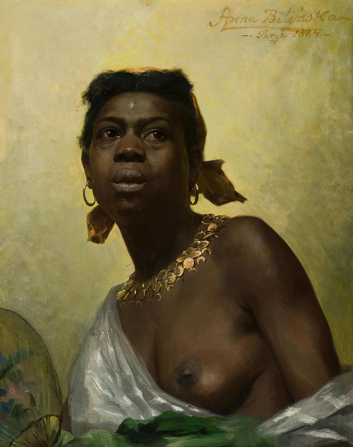 Black Woman Painting by Anna Bilinska